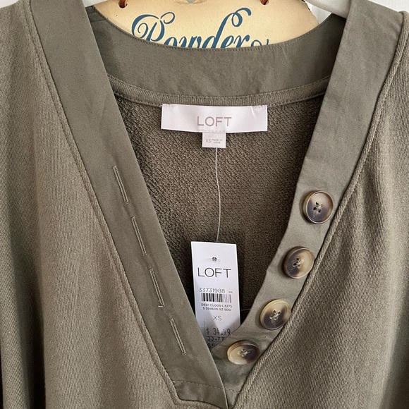 LOFT Mixed Media Sweatshirt - Picture 5 of 11